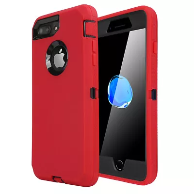 For IPhone 7 8 Plus Case Heavy Duty Shockproof Hard Cover With Screen Protector • $10.99