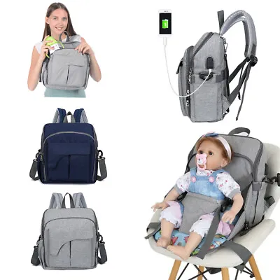 Portable Large Nappy Diaper Yummy Mummy Baby Changing Bag Maternity Backpack • $38.99