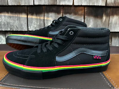 Jeff Grosso Vans X Black Mid Rasta 11.5 Skateboarding Mens Shoes • $59