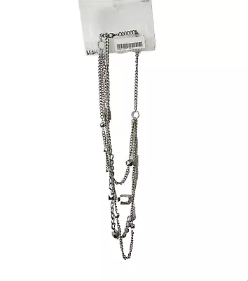 H&M Silver Metal Necklace. Long 4 Strand Necklace. Adjustable Length • $6.62