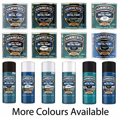 Hammerite Direct To Rust Quick Drying Metal Paint All Colour Available • £10.79