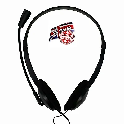 £7.99 • Buy Quality Stereo   Headset With Microphone For  PC Laptop Skype  Zoom Conference  