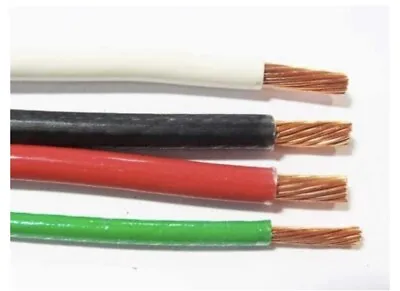 75' Ea Thhn Thwn 6 Awg Gauge Black White Red Copper Wire + 75 6 Awg Green • $279.99