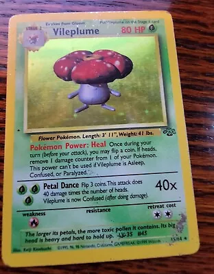 Vileplume Holo Jungle 15/64 Pokemon Card WOTC Rare Vintage 1999 - PL • $7.99