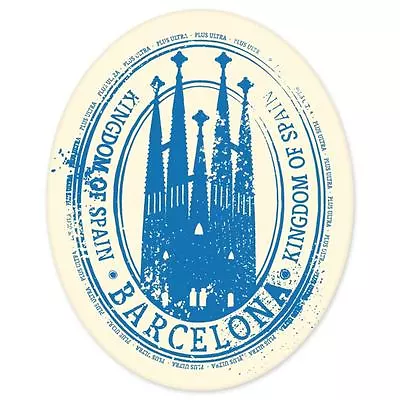 Barcelona Spain Travel Car Bumper Window Suitcase Sticker 5  X 4  • $3