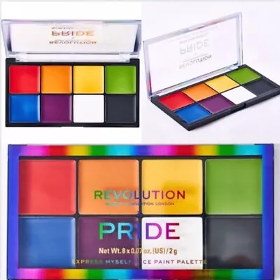 Revolution Pride Express Myself Face Paint Palette_blue_red_white_orange_black • £6.50