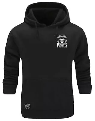 Vikings Skull Hoodie Small Vikings Clothing Valhalla Pagan Warrior Thor Odin Top • £20.99