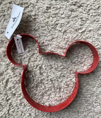 Large Disney Parks Mickey Mouse Cookie Cutter Red Metal Head Shape 5” NWT • $12.99