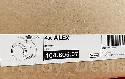 PACK Of 4 - Ikea ALEX Caster Wheel For Drawer Unit/Desk Black 104.806.07 • $24.99