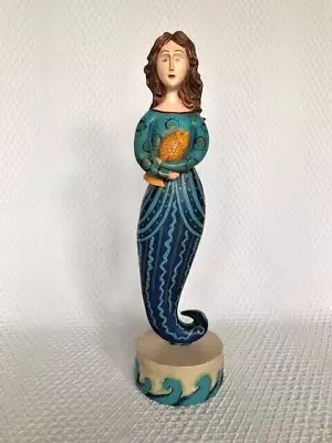 Tall Vintage Mermaid Folk Art Statue Figurine 17  • $20