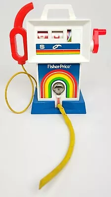 Vtg 1983 Fisher Price Gas Station Service Pump Working Mechanical Pricing & Bell • $16.99