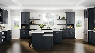 $3636 • Buy 10 X 10 Kitchen Cabinets (Shaker - Deep Onyx) ASSEMBLED 30  H