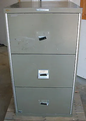 $250 • Buy 3 Drawer Remington Rand Fire Proof File Cabinet Fireproof  Records Citadel Safe