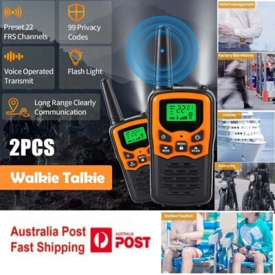 $37.96 • Buy 2 Pack 10 Km Range Walkie Talkie 2 Ways Radio VOX Handheld Dropproof 22 Channels