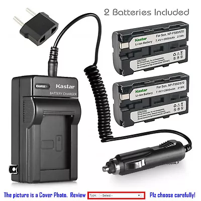 Kastar Battery Charger Sony NP-F330 NP-F550 NP-F570 BC-VM10 LED MOUNT V-MOUNT • $11.99