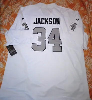 Bo Jackson 3xl #34 Los Angeles Raiders NFL Jersey White Brand New • $70
