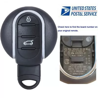 Replacement 3 Button For MINI COOPER SMART KEY KEYLESS REMOTE KEY FOB NBGIDGNG1 • $27.75