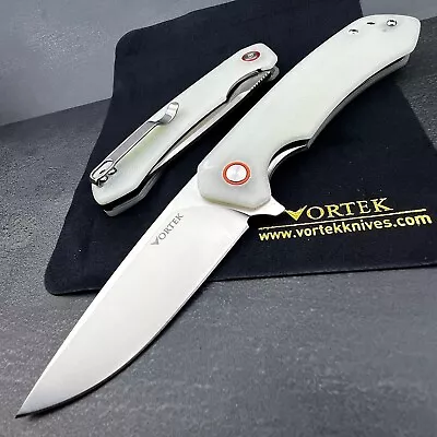 VORTEK ADMIRAL Jade G10 Handles D2 Ball Bearing Blade EDC Folding Pocket Knife • $33.99