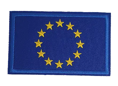 Embroidery European Union EU Euro Nato Flag Iron Or Sew On Clothes T-shirt Patch • £3.95