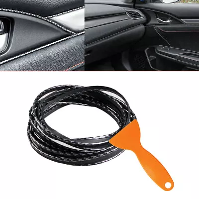 5M Carbon Fiber Car Door Panel Edge Gap Insert Trim Car Prevent Dust Accessories • $13.73