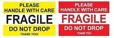 PREMIUM Fragile Stickers Handle With Care Yellow DO NOT DROP Label 2  X 3  Label • $249.98