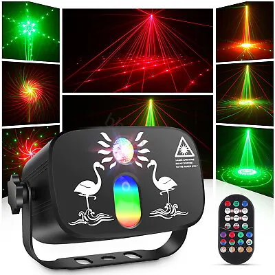 Dj Lights 1024 Pattern Projector Stage Lights LED R&G Laser Lighting Disco Party • £15.52