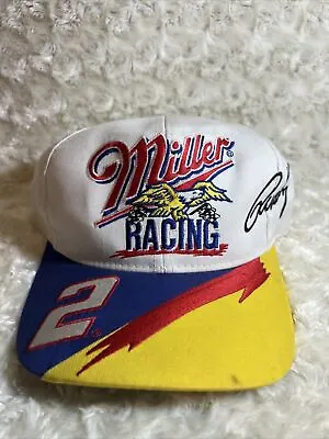 Rusty Wallace Vintage NASCAR Snapback Hat Miller Beer Splash Race 90s FREE SHIP • $21.99