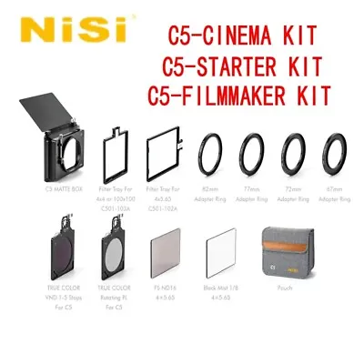 NISI C5 MATTE BOX STARTER/FILMMAKER/CINEMA Kit Filter Frame Adapter Ring 1-5Stop • $159