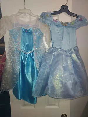 Disney Elsa And Cinderella Dress Size (4-6X) • $25