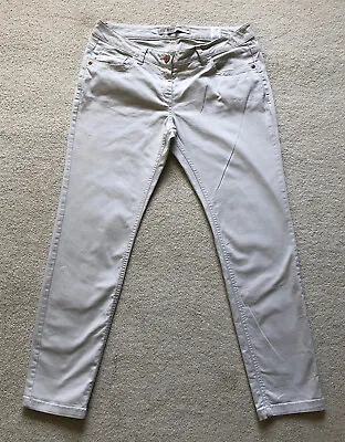 £3.99 • Buy Next Relaxed Skinny Everyday Beige Jeans Size 14 Petite