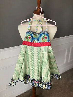 Matilda Jane Limeade Ellie Roundabout Dress Size 4 • $15