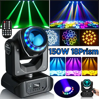 150W 18Prism Moving Head Stage Lighting LED Beam RGBW Gobo DMX DJ Disco Light • $111.14