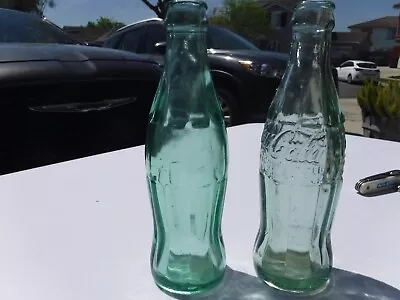 California Vintage Coca Cola Bottles 6Z Green 1954 & 1967 Oakland & Santa Barbra • $19.95