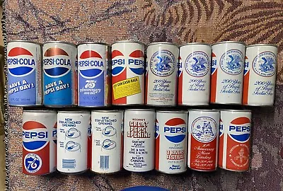 Vintage Pepsi Promotional & Commemorative Soda Pop Cans From The 1970s • $7