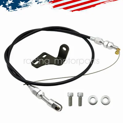 For Holley Hi-Ram Throttle Cable Black Bracket W/New 36  Throttle Cable Included • $78.58