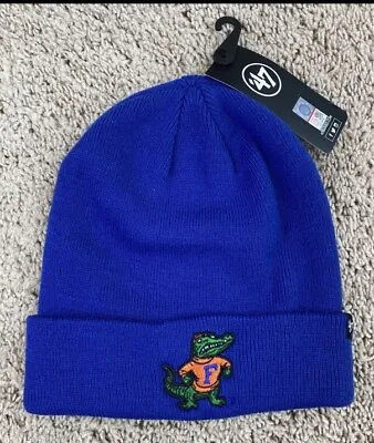 Florida Gators ‘47 Brand Beanie Royal Blue Raised Gator Patch Cuff Knit Cap NWT • $14