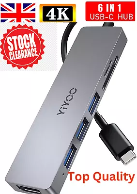 £11.49 • Buy 6 In 1 Type C To HDMI Adapter Hub 4K For MacBook Pro Air IMac IPad Pro USB 3.0