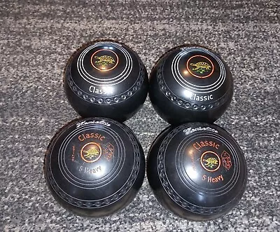 Size 5 Henselite Lawn Bowling Bowls Indoor Short Mat Woods Balls Set Classic  • £64.99