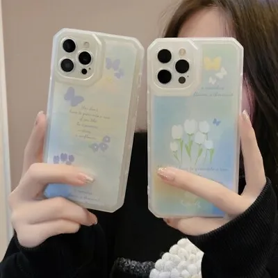 $13.99 • Buy Cute Cartoon Butterfly Flower Case Cover For IPhone 13max 11 12 Pro Max Plus Xse