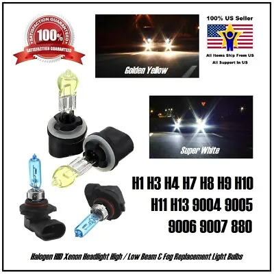 Halogen HID Headlight Replacement Lamp Light Bulbs 55W / 100W High Low Beam Pair • $14.50