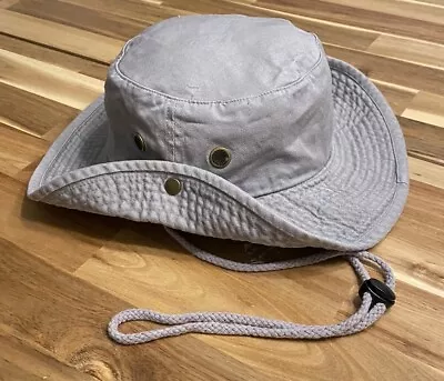 Newhattan Men's Cotton Safari Bucket Fisherman Hat With String Chin Cord • $10