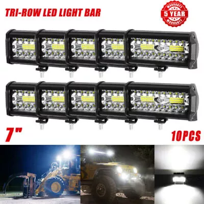 2-10pack 7inch LED Work Light Bar Flood Spot Fog Lamp Offroad Driving Truck • $69.99