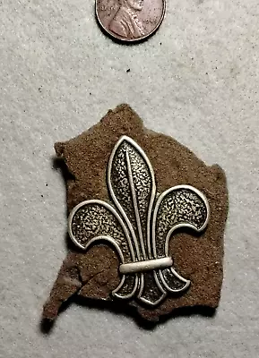 Pre-owned Boy Scout 2  Hat Badge On Original Leather W/ Loss Proof Locking Pin • $44