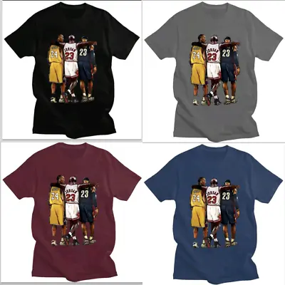 Air Jordan Lebron & Kobe Bryant  T-Shirt Short Sleeve Crew S-2XL Sizes Fast Ship • $19.99