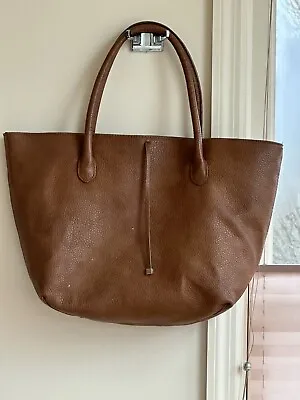 Brown Hand Bag Tote By H & M Faux Leather Medium Size • $3