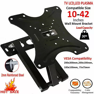 £11.80 • Buy TV Wall Bracket Tilt Swivel For 10 15 20 23 25 30 32 38 40 42 Plasma LCD LED 3D
