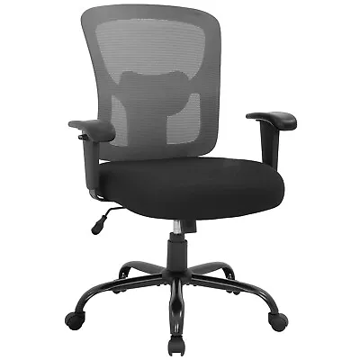 $134.99 • Buy Big And Tall Office Chair 400lbs Wide Seat Mesh Desk Chair Rolling Swivel 