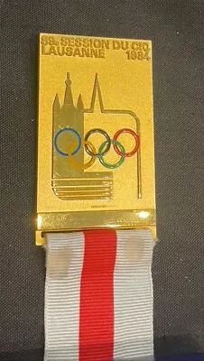 1984 89th IOC Lausanne Switzerland  Olympic Session Badge ONLY 1 LISTED  reduced • $149