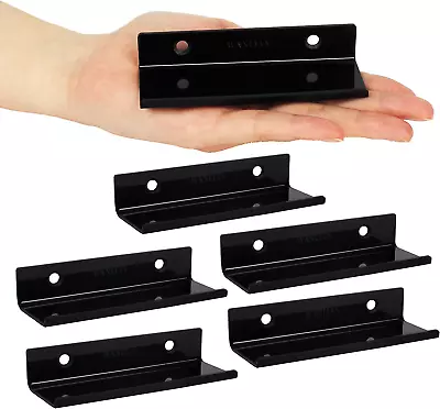 Black Vinyl Record Shelf Wall Mount 6 PackVinyl Holder WallAcrylic Album Recod • $29.38