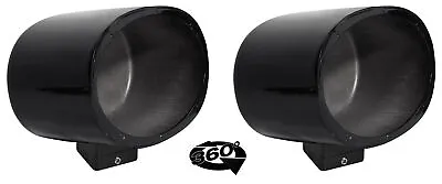 2) Rockville MAC69B 6x9  360° Swivel Black Aluminum Surface Mount Speaker Pods • $179.95